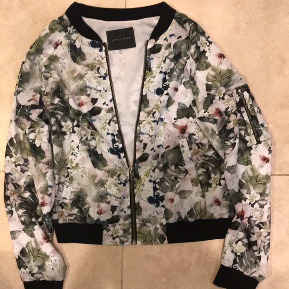 Sanctuary floral bomber jacket